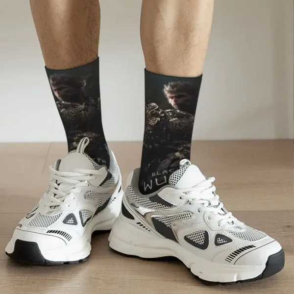 Black Myth Wukong Black Crew Socks