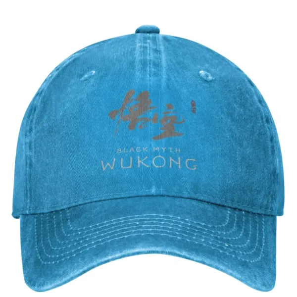 Black Myth Wukong Vintage Denim Cap