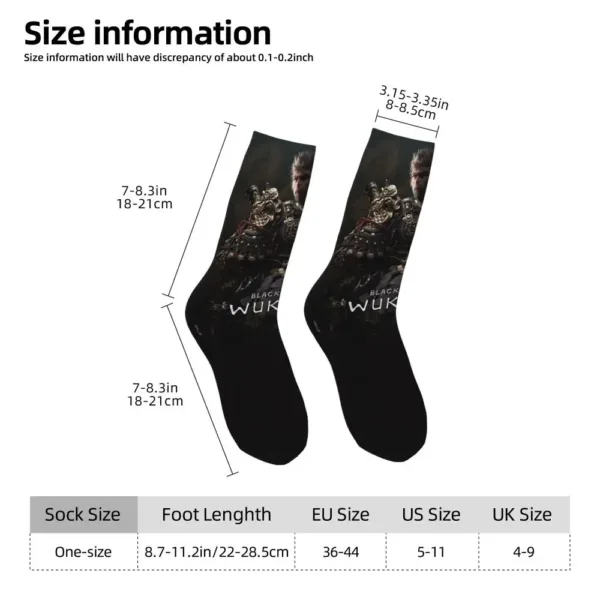 Black Myth Wukong Black Crew Socks