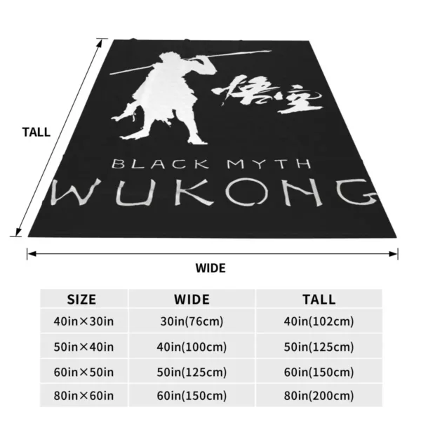 Coperta in pile Black Myth Wukong