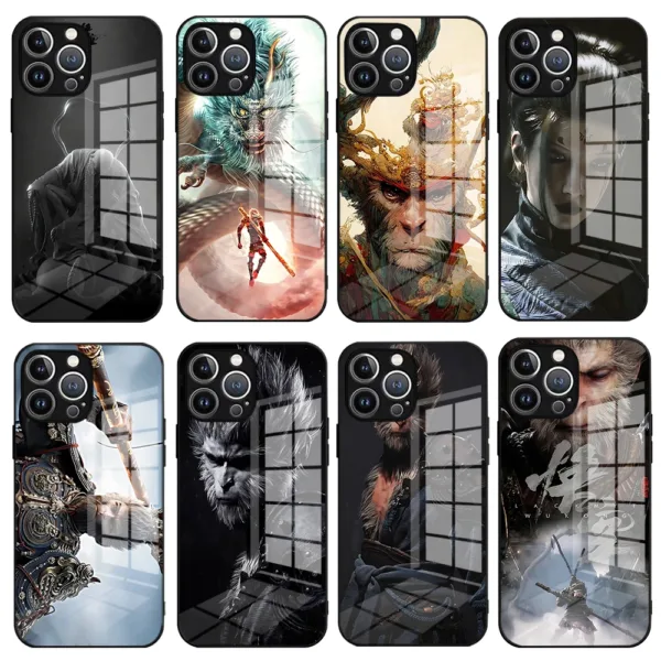 Capas de vidro para iPhone Black Myth Wukong