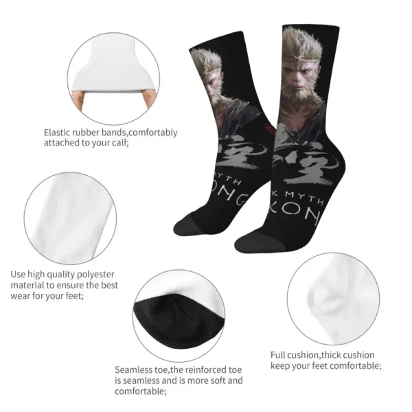 Black Myth Wukong Black Socks - Monkey King