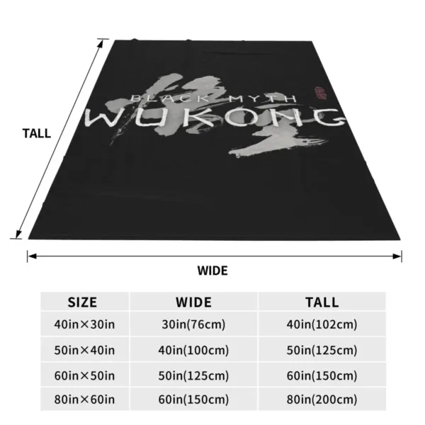 Black Myth Wukong Ultra Soft Fleece Throw Blanket