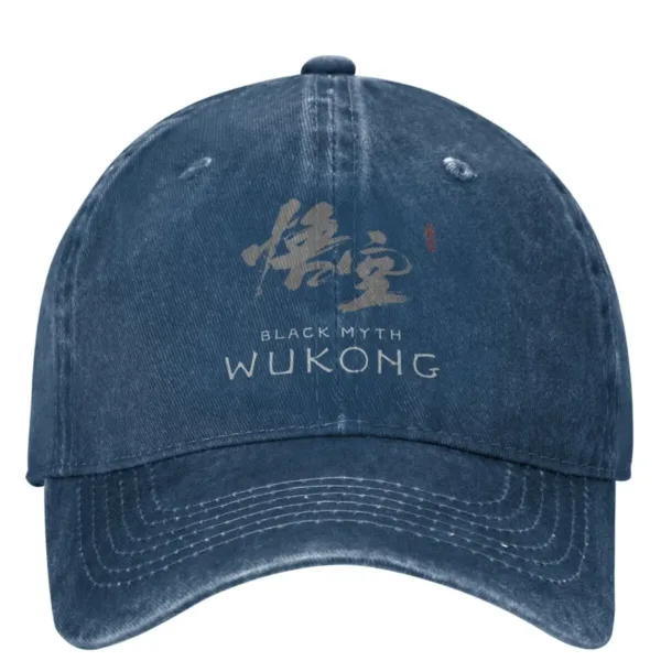 Black Myth Wukong Vintage Denim Cap